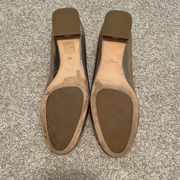 Gold Tory Burch flats with mini heel - Picture 3 of 7